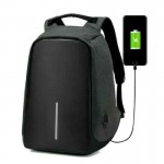Αντικλεπτικό Αδιάβροχο Σακίδιο Πλάτης & Φορτιστής USB Κινητού Μαύρο - Αντικλεπτική Τσάντα
