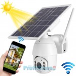 Ηλιακή Αδιάβροχη Ασύρματη IP WiFi Κάμερα Full HD 1080p P2P Εξωτερικού Χώρου με Νυχτερινή Όραση, Ανιχνευτή Κίνησης, Ειδοποίηση στο Κινητό, Mic, Ηχείο