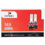 Εμπρόσθια Φώτα Αυτοκινήτου 9000LM (2x4500lm) H7 LED FULL CANBUS - 90W (2x45w) 6500K - Λαμπτήρες CONPEX M8 2τμχ