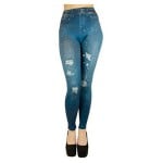 Τζιν Κολάν Slim N Lift Caresse Jeans - Μπλε με Σκισίματα