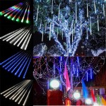 Χριστουγεννιάτικη LED βροχή μετεωριτών 8 τεμάχια x 30cm RGB Πολύχρωμο