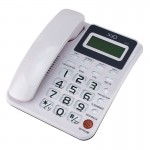 Σταθερό Ενσύρματο Τηλέφωνο με Αναγνώριση Κλήσης & Ανοιχτή Ακρόαση - Μεγάλα Κουμπιά για Ηλικιωμένους