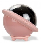 Νυχτερινό Φωτιστικό Προτζέκτορας Δωματίου με 3 Σχέδια - UFO Projection Lamp Ροζ