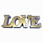 Διακοσμητικό  Επιτραπέζιο Φωτιστικό LED Love Λευκό-Χρυσό