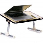 Εργονομικό Τραπεζάκι Laptop MDF με Πόδια Αλουμινίου, Ρυθμιζόμενο Ύψος & Ανεμιστήρα