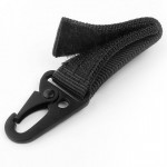 Κρεμαστός Γάντζος Carabiner Molle Velcro για Ζώνες & Σακίδια Στρατιωτικός Μαύρο