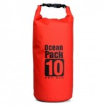 Αδιάβροχος Αεροστεγής Σάκος , Τσάντα 10L με Λουρί Ώμου που Επιπλέει στο Νερό Ocean Pack , Κόκκινο