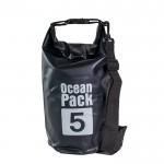 Αδιάβροχος Αεροστεγής Σάκος / Τσάντα 5L με Λουρί Ώμου που Επιπλέει στο Νερό Ocean Pack , Μαύρο