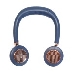 Ανεμιστήρας Λαιμού για το Πρόσωπο σε Σχήμα Ακουστικών Μπλέ - Ασύρματοι Επαναφορτιζόμενοι Ανεμιστήρες Αυχένα - Wireless Bladeless Neck Fans
