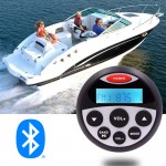 Αδιάβροχο Bluetooth Ραδιόφωνο Ενισχυτής Σκάφους 4x45W 12V με Οθόνη LCD Ø76 x D89 - Multimedia Marine FM AM MP3 USB Player Ηχοσύστημα