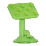 Βάση Αυτοκινήτου Universal με Βεντούζες για GPS Συσκευές και Κινητά Τηλέφωνα με Αντιολισθητική Επιφάνεια - Πράσινο