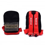 Τσάντα Πλάτης BRIDE Μαύρη με Κόκκινους Ιμάντες Αγωνιστικές Ζώνες Αυτοκινήτου - Backpack Racing JDM