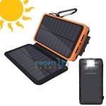 Αδιάβροχη Ηλιακή Μπαταρία Φορτιστής με 2x Ηλιακά Πάνελ Υψηλής Ισχύος 2A & Φωτιστικό / Φακό LED 20000mAh - Foldable Solar PowerBank OEM