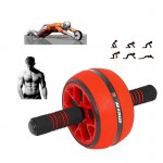 Ρόδα Εκγύμνασης Κοιλιακών - Abs Roller Κόκκινο - Abdominal Muscle Fitness Wheel Μαύρο