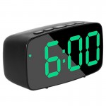 Ψηφιακό Ρολόι , Ξυπνητήρι με LED Οθόνη & Πράσινα Ψηφία, Επιτραπέζιο Μαύρο GH-0711L