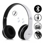 Ασύρματα Ακουστικά Bluetooth με Ενσωματωμένο Μικρόφωνο, FM Radio & Υποδοχή για MicroSD - Wireless BT Over Ear P47, Λευκά