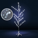 Τεχνητό Διακοσμητικό Χριστουγεννιάτικο Φωτιζόμενο Δέντρο 160cm με Λουλούδια & Ψυχρό LED Φωτισμό