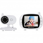 Ασύρματη Ενδοεπικοινωνία Μωρού με Κάμερα, Έγχρωμη Οθόνη LCD 3.5", Νυχτερινή Όραση, Ανίχνευση Θερμοκρασίας, Μικρόφωνο και Νανουρίσματα OEM