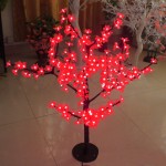 Μεγάλο Εντυπωσιακό Διακοσμητικό Κόκκινο Φωτιζόμενο Δέντρο με Προσαρμοζόμενα Κλαδιά & LED Φωτισμό 125εκ