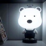 Επιτραπέζιο Νυχτερινό Φωτιστικό - Λάμπα Πορτατίφ Αρκουδάκι - Night Lamp Set Γκρι