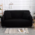 Ελαστικά Καλύμματα για Διθέσιο Καναπέ 140cm - 185cm - Elastic Sofa Cover Μαύρο