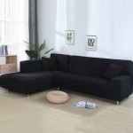 Ελαστικά Καλύμματα για Γωνιακό Καναπέ 140cm - 185cm & 185cm - 230cm - Elastic Sofa Cover Μαύρο