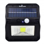Μίνι Αδιάβροχο Ηλιακό Φωτιστικό 16 LED COB με Ενσωματωμένο Ηλιακό Συλλέκτη Solar Panel Εξωτερικού Χώρου 8W & Ανιχνευτή Κίνησης Cclamp cl-108 Μαύρο