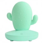 Επαναφορτιζόμενο Διακοσμητικό Φωτιστικό Νυχτός LED σε Σχήμα Κάκτου από Σιλικόνη με Τρία Επίπεδα Έντασης Φωτισμού 10x10x13cm - Πράσινο