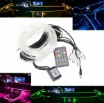 Διακοσμητικός Φωτισμός Οπτική Ίνα LED RGB 3μ Εσωτερικού Σαλονιού Αυτοκινήτου - Φωτορυθμικό με Τηλεχειριστήριο & Μικρόφωνο 12V Fiber Optic