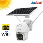 Ασύρματη IP Aδιάβροχη Κάμερα Ασφαλείας WiFi 5.0MP 1080p με Ηλιακό Πάνελ Andowl Q-S33