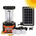 Ηλιακό Φορητό Φανάρι - Φωτιστικό με Bluetooth Ηχείο, 3 Λαμπτήρες LED, Fm Radio, MP3 Player, Φακό Έκτακτης Ανάγκης - Camping Σύστημα Φωτισμού DAT OEM