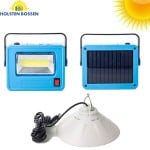 Μίνι Ηλιακό Σύστημα Φωτισμού LED 3W COB με Φωτοβολταϊκό Πάνελ & 1 Κρεμαστή Λάμπα 2W & Φορτιστής USB Power Bank - Holsten Bossen Solar Camping Lights