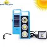 Μίνι Ηλιακό Σύστημα Φωτισμού LED 5W με Φωτοβολταϊκό Πάνελ & 1 Κρεμαστό Φωτιστικό 3W & Φορτιστής USB Power Bank - Holsten Bossen Solar Camping Lights