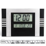 Ψηφιακό Ρολόι - Ξυπνητήρι, Θερμόμετρο, Ημερολόγιο Τοίχου Led - Digital Clock with Alarm Μαύρο