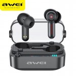 Ασύρματα Ακουστικά Αφής Awei® Ψείρες In-ear Bluetooth V5.3 Handsfree με Θήκη Φόρτισης - Μαύρα