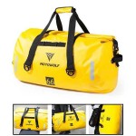 Αδιάβροχος PVC Roll Top Σάκος Μοτοσυκλέτας 66 L, Τσάντα Μηχανής με Λάστιχα & Ιμάντα Ώμου & Ανακλαστικές Λωρίδες - Κίτρινο
