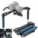 Αναδιπλούμενος Επαγγελματικός Σταθεροποιητής - Βάση Στήριξης Κάμερας DSLR 4 Θέσεων για Φως & Μικρόφωνο Andowl Μαύρο