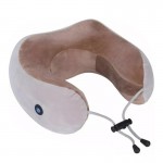 Ηλεκτρικό Μαξιλάρι - Συσκευή Μασάζ Αυχένα Λαιμού Ασύρματο Επαναφορτιζόμενο - U Shaped Massage Pillow - Καφέ