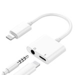 Καλώδιο - Μετατροπέας Lightning Bluetooth σε 3.5mm Headphones Jack & Υποδοχή Lightning - Λευκό