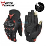 Ζευγάρι Ανδρικά Γάντια Μηχανής - Μοτοσυκλέτας 4 Εποχών Motocentric με Μαλακό Δέρμα για Οθόνες Αφής - Κόκκινο