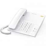 Ενσύρματο Σταθερό Τηλέφωνο ALCATEL με Μεγάλα Πλήκτρα - Λειτουργία Επανάκλησης & Απενεργοποίησης Μικροφώνου - Λευκό