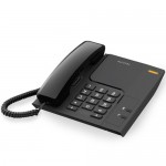 Ενσύρματο Σταθερό Τηλέφωνο ALCATEL με Μεγάλα Πλήκτρα - Λειτουργία Επανάκλησης & Απενεργοποίησης Μικροφώνου - Μαύρο