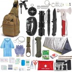 Πλήρες Κιτ Επιβίωσης & Έκτακτης Ανάγκης με Εργαλεία Επιβίωσης, Πρώτες Βοήθειες, Σκηνή Camping & Θερμική Κουβέρτα - Τσαντάκι Χιαστί