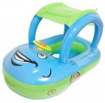 Βρεφικό - Παιδικό Φουσκωτό Σωσίβιο Smile Car με Τιμόνι, Λαβές & Σκίαστρο - Inflatable Swim Boat with Shade