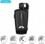 Ασύρματο Handsfree Bluetooth Ανασυρόμενο Ακουστικό Πέτου Fineblue Wireless In-Ear Headset - Μαύρο