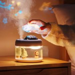 Επαναφορτιζόμενος Υγραντήρας Υπερήχων - Συσκευή Αρωματοθεραπείας με Περιστρεφόμενο Προτζέκτορα & Φωτάκι Νυκτός 500ml