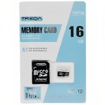 Κάρτα Μνήμης Micro SDHC Treqa 16GB - Class 10 U1 A1 UHS-1 με Αντάπτορα SD