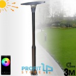 Ηλιακή Κολόνα Δρόμου - Φωτισμού LED RGBW 800W - Με Τηλεχειρισμό - 3 Μέτρα