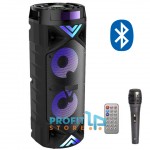 Φορητό Ασύρματο Μεγάλο Ηχείο Bluetooth με Μικρόφωνο Karaoke, LED Φωτισμό, 20W USB/SD/AUX/FM, Οθόνη LCD & Τηλεχειριστήριο - Επαναφορτιζόμενο Ηχοσύστημα