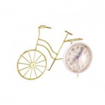 Χρυσό Επιτραπέζιο Διακοσμητικό Ρολόι Ποδήλατο 18.5 x 26.5 εκ.